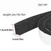 2pc/set 2m/78.74in Foam Door Window Sealing Strip Wearable Sliding Soundproof Sponge Strip Rain-proof Self-adhesive Tape