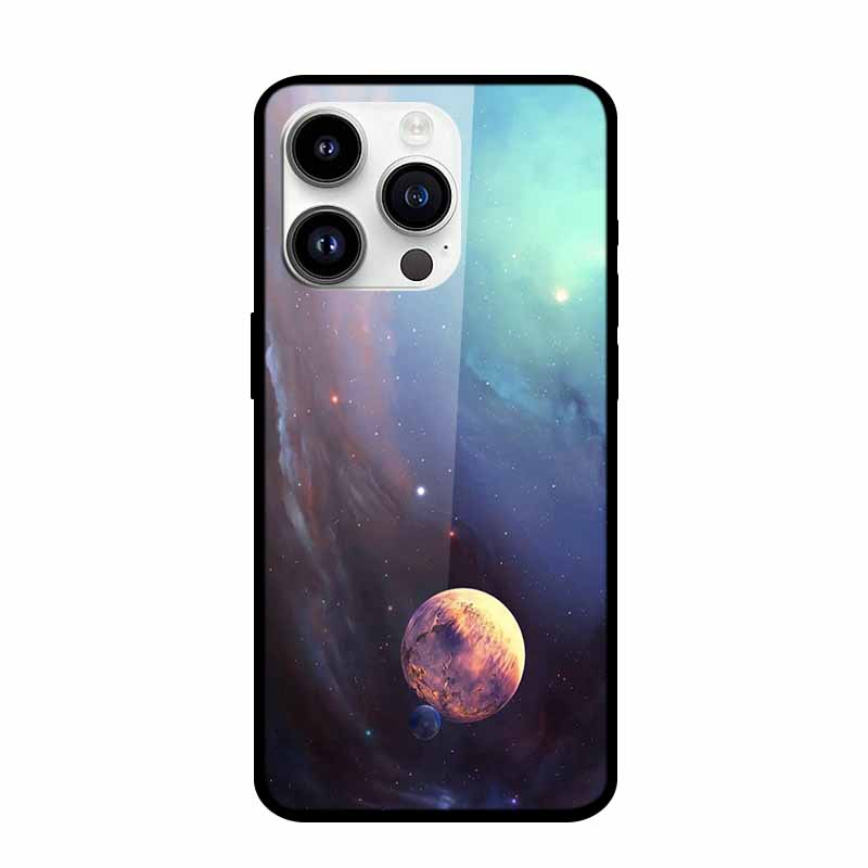 

Tempered Glass Case For iPhone 15 Pro Max Hard Glass Back Cover For iPhone 15 Plus iPhone15 Phone Cases Bumper Colorful Shell -iPhone 15