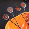 Halloween 304Stainless Steel Fork Spoon Set Halloween Pumpkin Witch Ghost Dessert Cake Fork Spoon Kitchen Stirring Ice Spoon