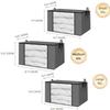 35L/60L/90L Foldable Storage Box Transparent Window Non-woven Fabric Clothes Storage Bins With Lids Dustproof Storage Organizer