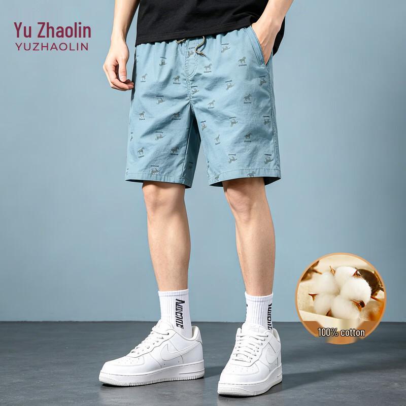 YUZHAOLIN Men s Casual Cotton Cargo Shorts M