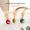 Exklusiv für Neueinsteiger: Katzen Hüpfball Spielzeug - Feder Übungsball zum Selbstspielen & gegen Langeweile