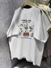 European and American popular loose minimalist printed short sleeves, pure cotton chic T-shirts, casual temperament, BF high-street clothing