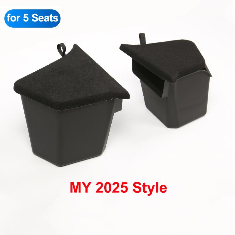 

for Tesla Model Y Juniper 2025 Rear Trunk Side Storage Organizer Box with Cover Left Right Tidying Packet Bins New ModelY LAUNCH