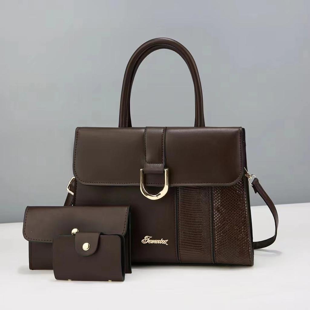 Neueste Patchwork Modische Tragetasche Patchwork Dreiteilige Damen Tasche Hochwertige Damen Tasche Mama Strapazierfähiges Material Tasche Handtasche für Frauen mittleren Alters