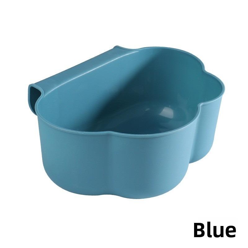 Kitchen Hook Trash Can Cabinet Door Latch Trash Can Household Desktop Trash Bin синий