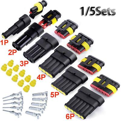 Seal Kits Automotive Waterproof Connectors Male and Female Plug  Electrical Wire 1P 2P 3P 4P 5P 6P