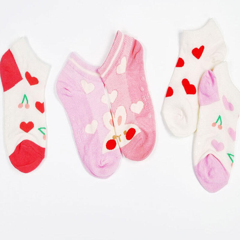 Hararoi Children s Ankle Socks Miyu Mesh Soccer Socks 5-Pair Set No. 2 3-4 years old