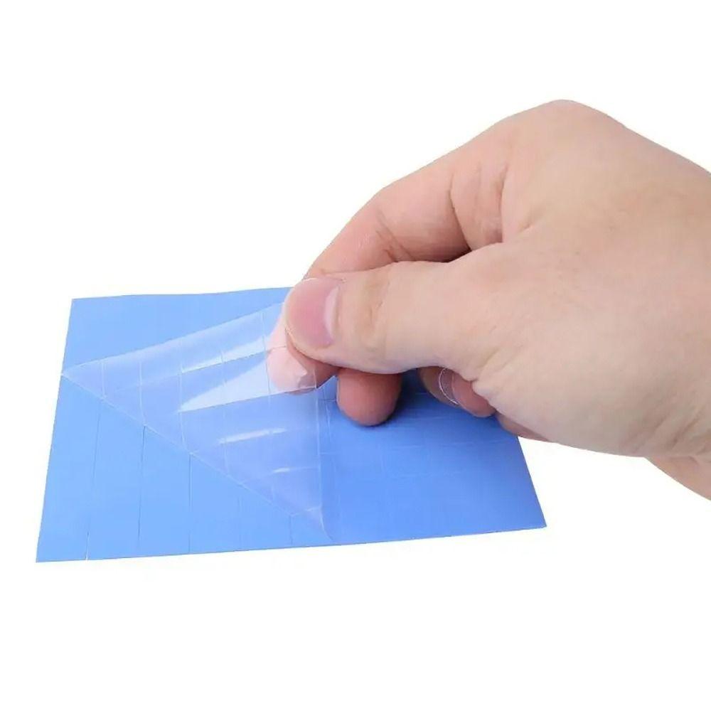 1Pcs New 0.5mm Thickness Silicone Pad Heatsink 100x100x0.5mm Blue Thermal Pad Non-Conductive Cooling Pad for Laptop CPU GPU