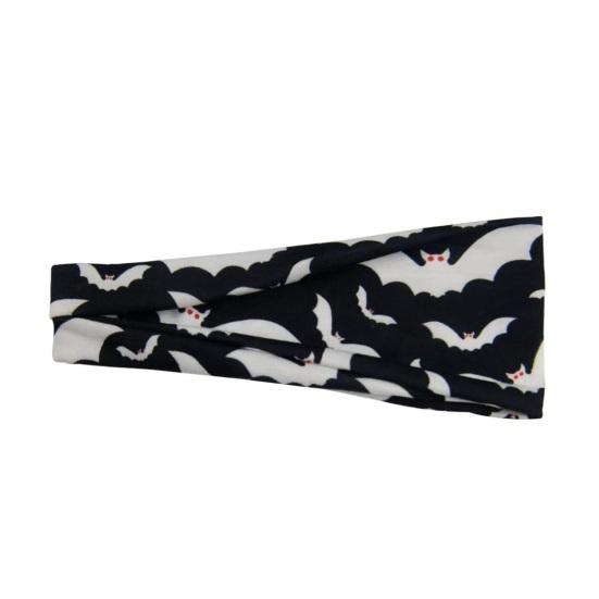 Skull Pumpkin Headband Halloween Headbands for Women, Cute Ghost Bat Cat Skeleton Wide Hair Bands, Elastic Breathable Stretchy Non-Slip Headbands,