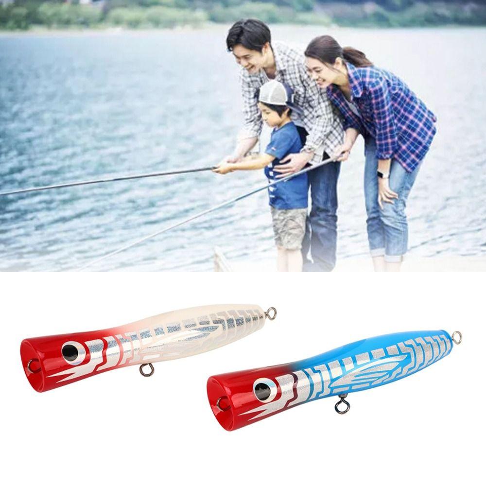 Durable Wood Popper Fishing Lure 18cm Reflective Colors GT Popper Basswood Popper GT Fishing