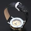 Forsining Three-Pin Automatic Hollow Double Rhinestone Gear Back Through Men'S And Women'S Leisure Mechanical Belt Watch D121
