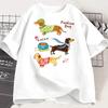Cute Fashion Dog Print Tshirt Unisex Summer Loose Short Sleeve Cartoon Puppy Graphic Tee Casual Pet Lovers Top Gothic Y2k Top