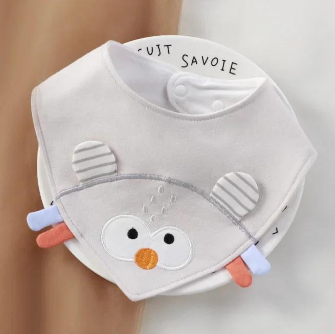 Triangle Cartoon Baby Bibs Soft Newborn Feeding Towel Cotton Cloths for Girls Boys Bandana Bib Newborn Saliva Towel Burp Cloths