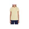 Maison Kitsune Baby Fox PSS24 Solid Color Logo Embroidered Casual Short Sleeve Polo Shirt Women Tops Yellow MW00202KJ7010-P712