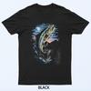 Camiseta Parodia de Pescador Salmón Medianoche Aullando a la Luna