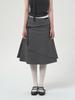 Dsmt Draped Layered Skirt_Charcoal