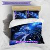 3pcs Custom Name Genshin Impact Characters Bedding Set Duvet Cover Closure Includes 1 Duvet Cover & 2 Pillowcases for All Seasons Bedroom Decor