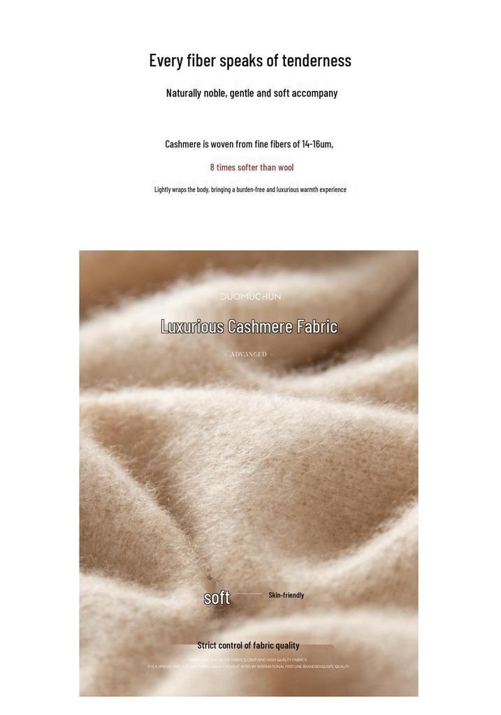 2025 Women's Cashmere Sweater - Round Neck, Osmanthus Stitch, Loose Fit, Curved Hem, Long Sleeve, Autumn/Winter Collection