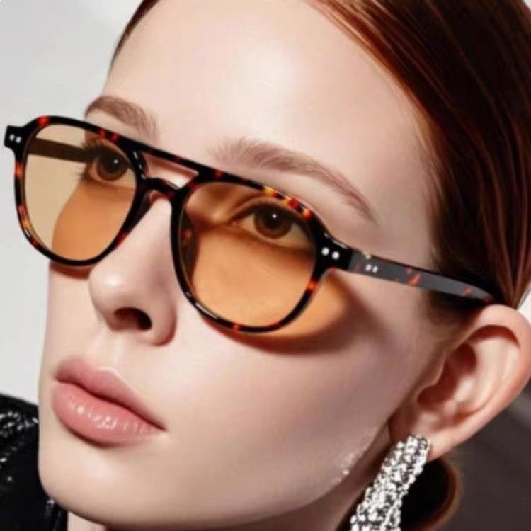 High-End Retro Aviator Sunglasses: European & American Street Style, Anti-UV Protection for Men