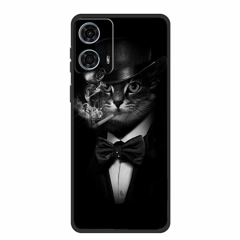 Pentru Motorola Moto G24 Power Carcasă Silicon Lup Leu TPU Moale Carcasă Telefon Pentru Moto G24 Power Capac Spate Desene Animate Carcasă Rezistentă la Șocuri