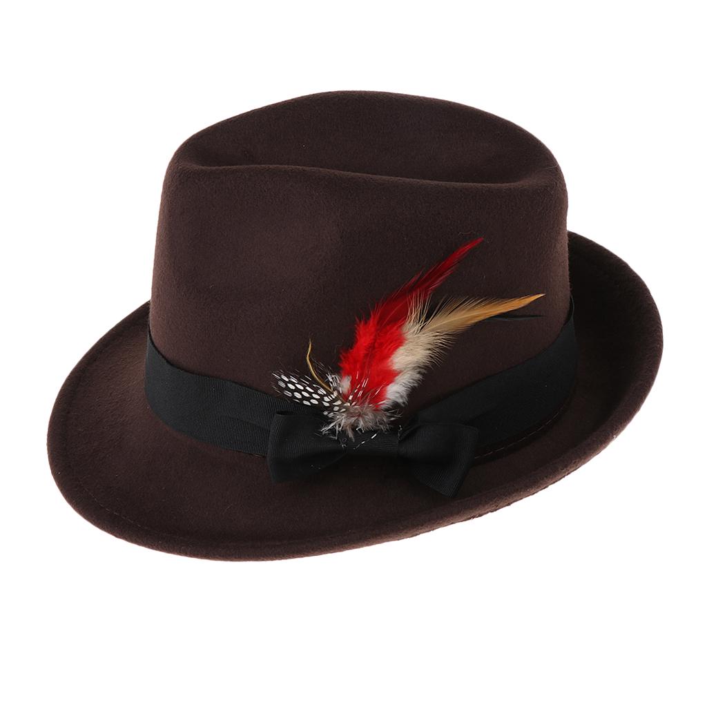 Buy Men Fedora Hat Wool Felt Crushable 