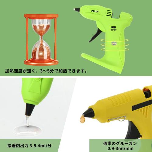FEITA Cordless Hot Melt Glue Gun Kit, USB Rechargeable, 2650mAh Battery, Mini Glue Gun with 30 Glue Sticks, Wireless Small Glue Gun with Barb for Craf