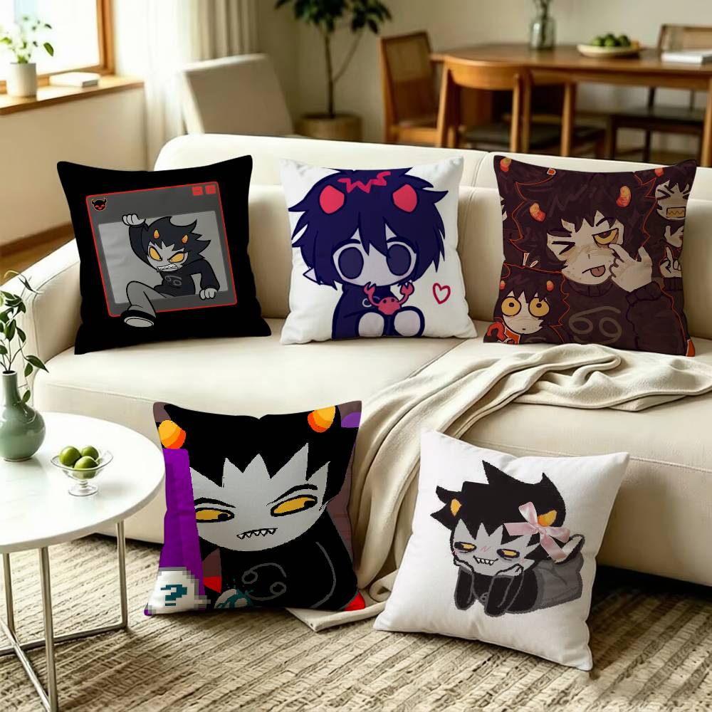 K-Karkat V-Vantas Square Double-Sided Printed Pillow Case Sofa Cushion Cover Bedroom Bedside Decor