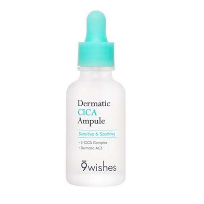 9WISHES Dermatic Cica Ampoule 30ml Trouble Soothing Korean K-Beauty Skincare (39389881)