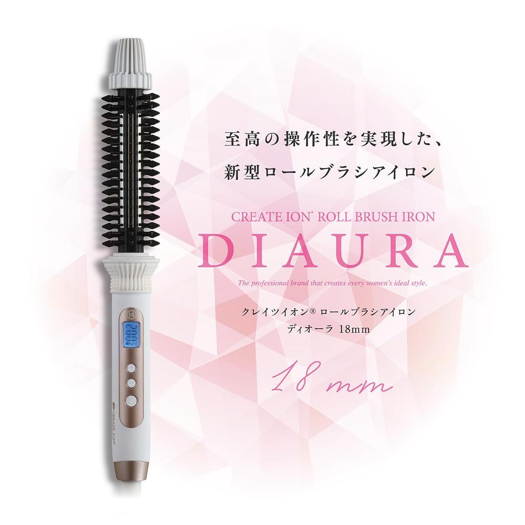 Official Store Extended Warranty Create Ion Roll Brush Iron Diora 18mm + 1-Year
