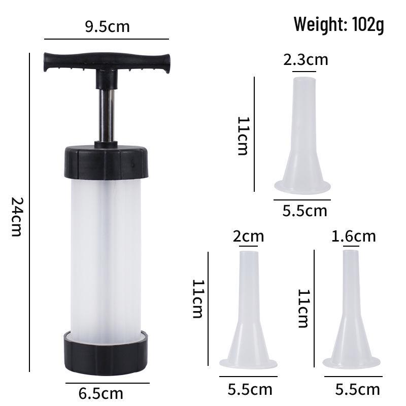 Plastic Manual Meat Grinder & Sausage Stuffer with Funnel