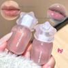 HERORANGE Star Peach Bubble Lip Gloss: Moisturizing, Hydrating, Mirror Shine for a Natural, Plump Look.