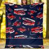 fire truck Theme Printed Blanket - Perfect for Couch, Bed, Travel & Outdoor Use | Machine Washable, Cozy & Durable.