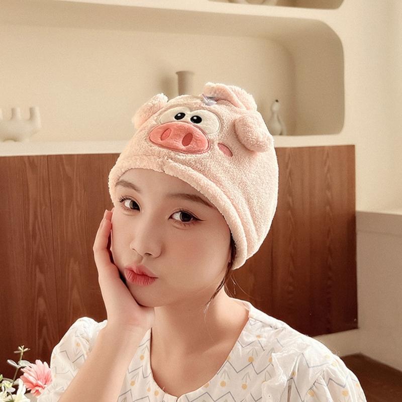 1PC Microfibre Hair Towels, Hair Towel, Turban Towel with Button, Hair Turban Kids Super Absorbent Towels for Women