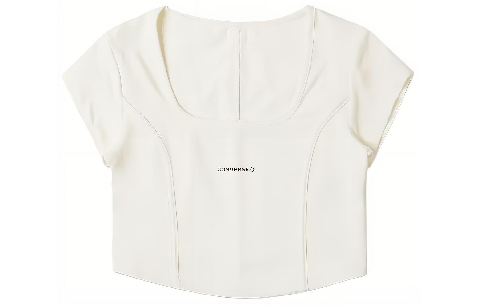 Converse Top Egret Regular T Shirt Women s White 10026506-A02 XL