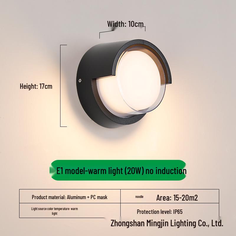 

LED Waterproof Outdoor Wall Light for Balcony, Corridor, Courtyard, and Garden