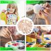 Sewroro 20pcs Wood Dice Unfinished Cube Small Square Blocks Round Cornered Blank Dice for DIY Craft Projects (Size 6)