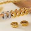 Francuskie Retro Kolczyki Gwiazdki z Mikro-Diamentami: Kolczyki ze stali tytanowej 18K