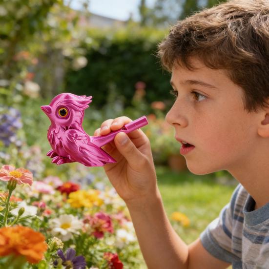 Bird Whistle Portable Bird Call Toy 3D Printed Interactive Whistle with Realistic Bird Sounds for Outdoor Play And Desk Decoration