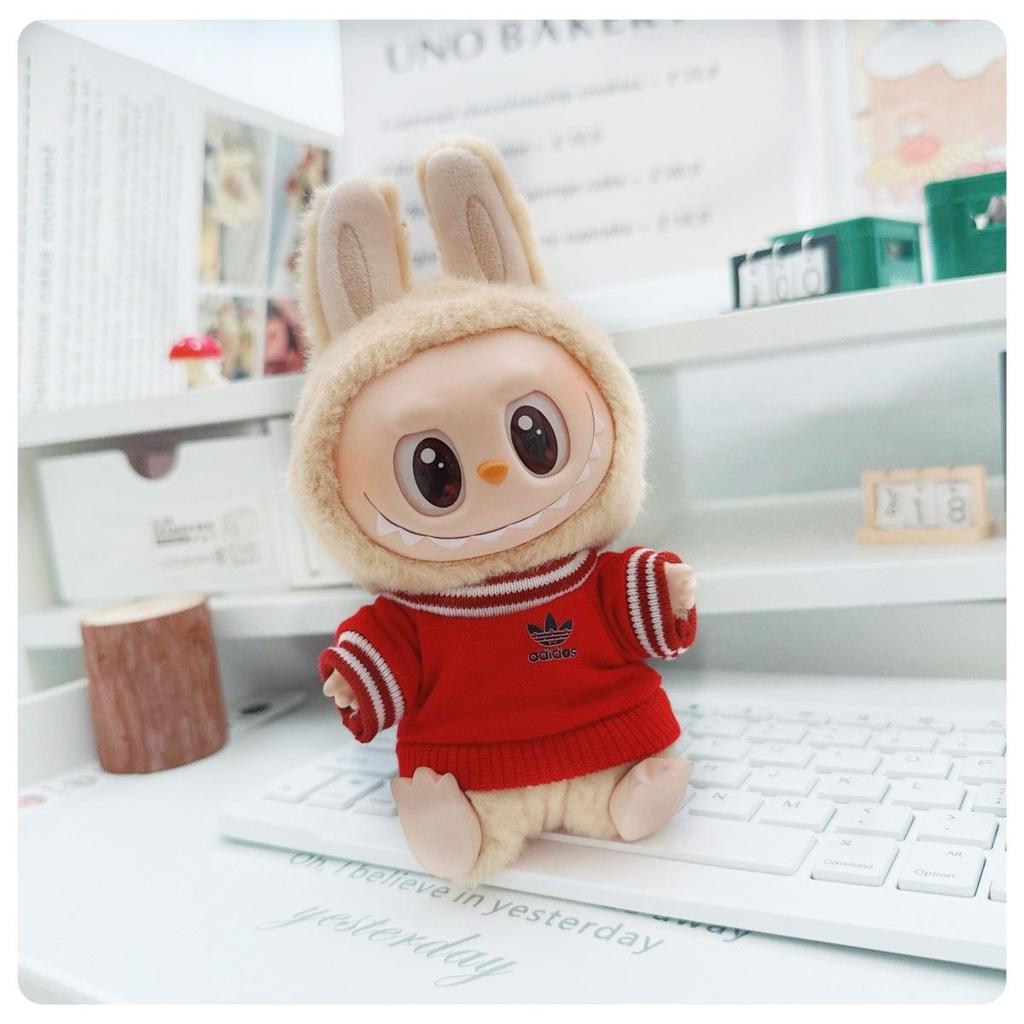 17cm Labubu Doll Vinyl Keychain: First & Second Gen Blind Box Clothes Collection
