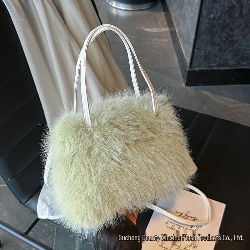 

Высококачественная плюшевая сумка-тоут для осени/зимы: Универсальная сумка кроссбоди с пушистой текстурой
