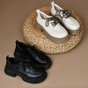 Spring and Autumn Women Shoes Small Leather Shoes Fashion Casual Retro British Style Thick Bottom Shallow mouth Frenulum Shoes