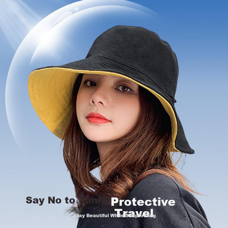 RED DRAGONFLY Women's Summer Outdoor Sun Protection Hat Large Brim Reversible UV Protection Bucket Hat