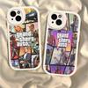 D-Decor T-Theft A-Auto G-GTA Joc Video Carcasă Telefon Piele Dură Pentru IPhone 14 13 16 Mini 15 14 11 12 Pro Max Plus Fundas