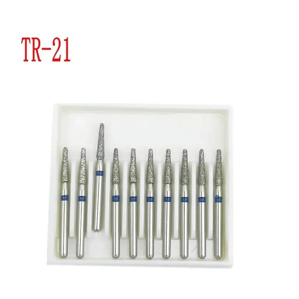 10pcs/box Dental Diamond Burs Drill FG Diamond 1.6mm Shank for High Speed Handpiece Burs