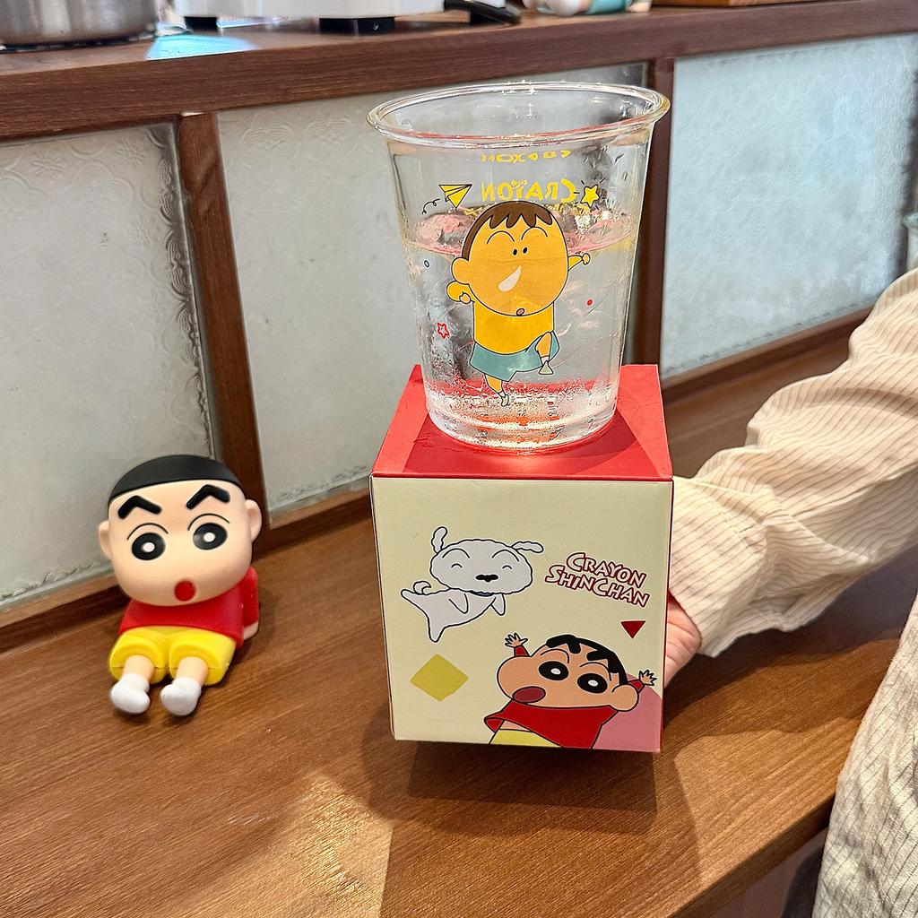 Glass Cup High Value Water Cup Household Couple Coffee Flower Tea Cup Office Milk Cup