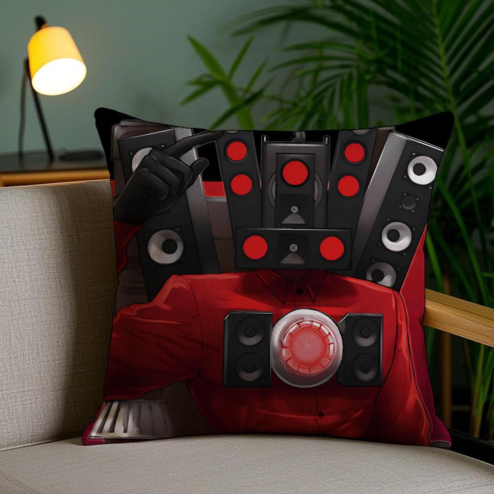 

SSkibidi Toilet ANIME Pillow Case Silky Elegant Comfort Sofa Bed Invisible Zipper 30X30cm