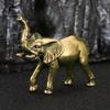 Antique Brass Elephant Home Decor Ornaments Crafts Miniatures Figurines Desk Decoration Accessories Handmade Mini Animals Statue