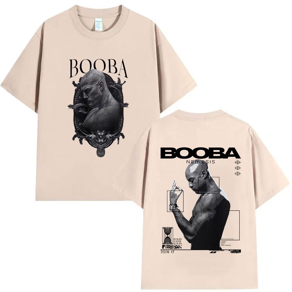 Rapper BOOBA Tour Album 2025 Graphic T Shirt Mens Retro Gothic Hip Hop Short Sleeve Tshirts Man 100 Cotton Tshirt Streetwear