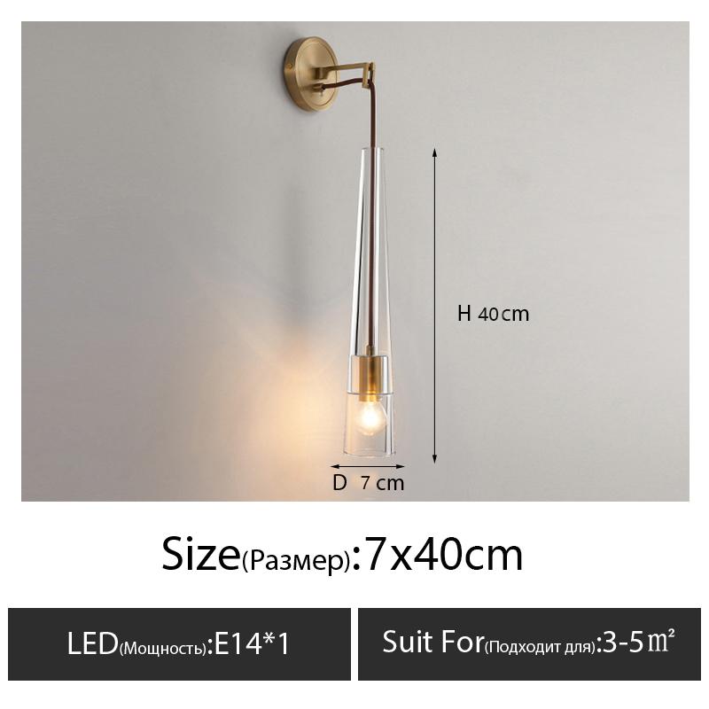 Nordic  Creative Living Room Crystal Wall Lamp Fashion Modern Minimalist Model Bedside Copper Wall Lamp Bedroom Corridor